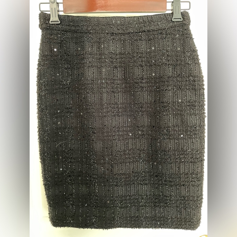 Ann Taylor Petite Black Woven Skirt